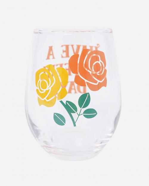 TUMBLER GLASS -PAIR ROSE