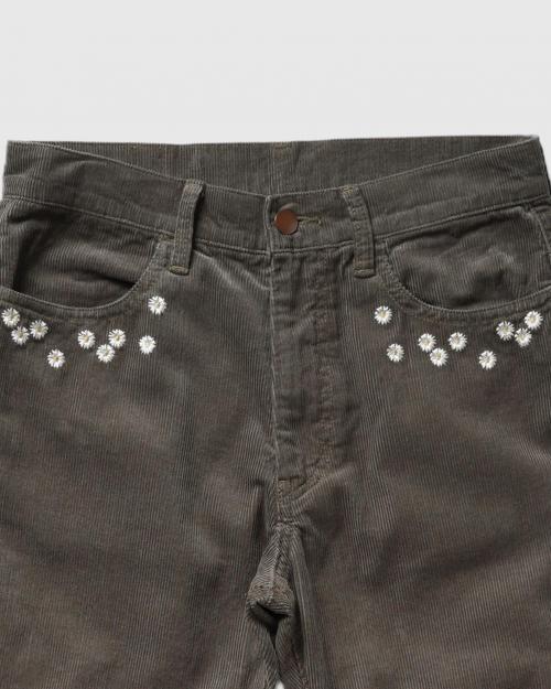 FLOWER CUT EMBROIDERY PANTS